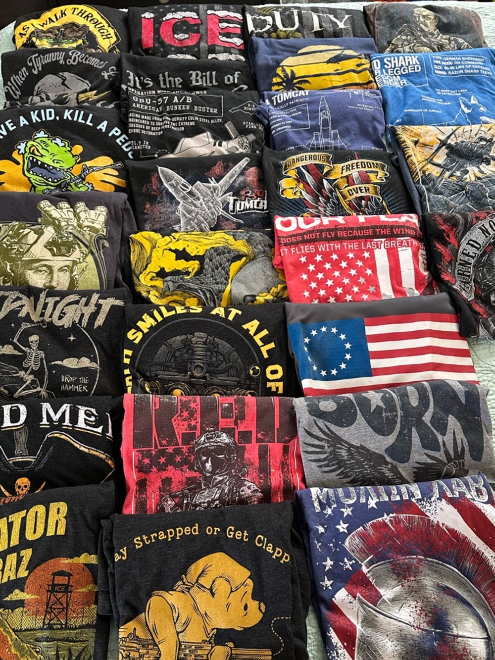 Nine Line Apparel 27 Graphic Patriotic American Tee Shirts Size Large - Picture 12 of 14